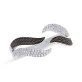 0.35ct 14k White Gold White and Black Diamond Lady's Ring Size 6.5